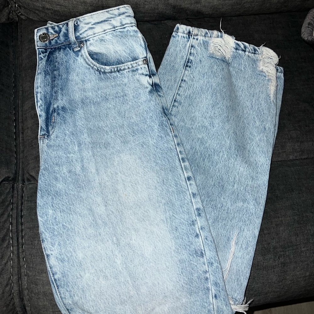 Garage Wide Leg Distressed Jean